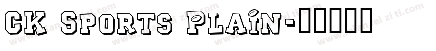 CK Sports Plain字体转换